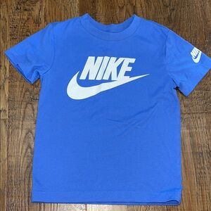 Nike Kids Blue Tee with White Logo